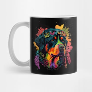 Rottweiler hippie Mug